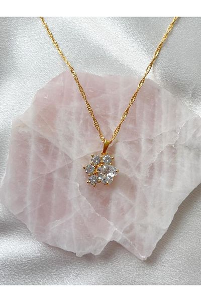 Reorah Collection Paw Zircon Stone Necklace