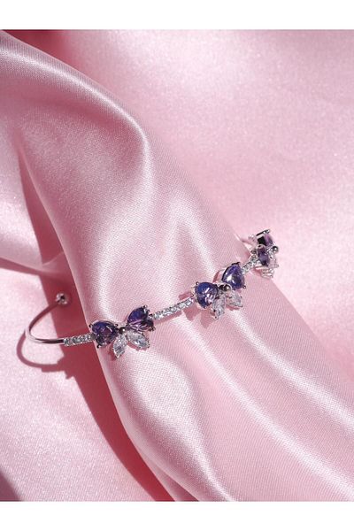 Reorah Collection قوس حجر الزركون الأرجواني - شريط السوار
