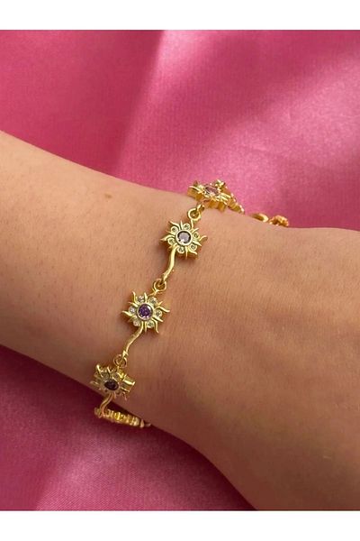 Reorah Collection Rapunzel Sun Zircon Stone Bracelet