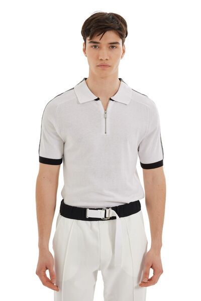 MORREZ Fermuarlı Polo Yaka Triko