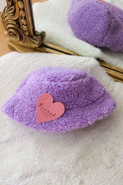 Reorah Collection Lilac Plush Bucket Hat