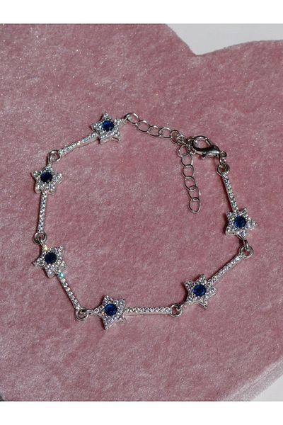 Reorah Collection Zircon Stone Navy Blue Star Waterway Bracelet