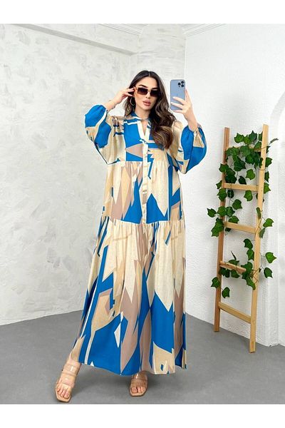 PREMİER VİE Φόρεμα Viscose Hijab με πλισέ λαιμόκοψη