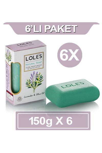Lole's Lüks Bitkisel Lavanta & Zeytin Yağı Sabunu 6x150 gr