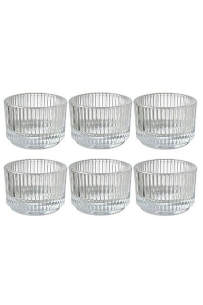 IKEA Μπολ μαρμελάδας Fınsmak, Μπολ Παρουσίασης Καφέ, Μπολ Σάλτσας, Διαφανές Γυαλί (6 τεμ.)