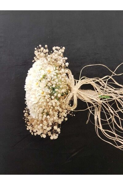 Evsay Papatya Gelin Buketi Gelin Çiçeği Söz Nişan Düğün Aksesuarı Ekru