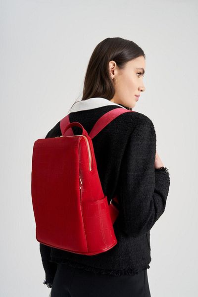 Lucky Bees Großer Damenrucksack – STD-Muster, klassisch