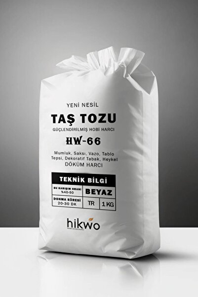 Hikwo Hw-66 Taş Tozu - Saksı Döküm Harcı - Heykel Alçısı - Hızlı Donan Taş To...