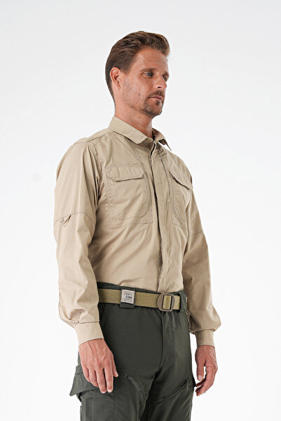 Genel Markalar ® Alpha Mete Gömlek-ZEYTİN YEŞİLİ - 3XL