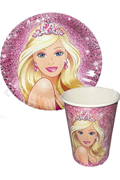 Barbie 8 Tabak 8 Bardak Barbi