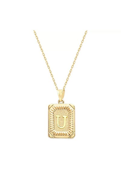 Sahira Jewelry U Harfi Vintage Kesim 14 K Altın Kaplama Kadın Kolye