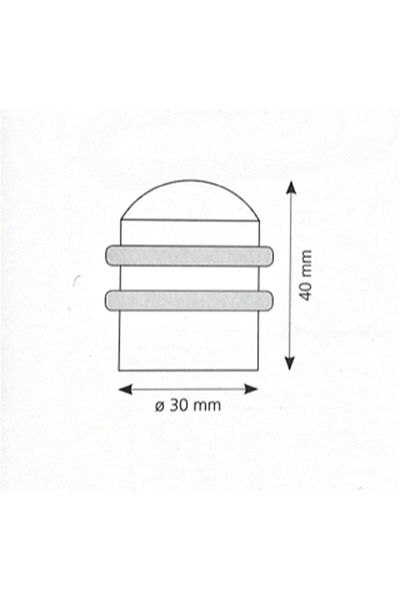 CANEX Floor Door Buffer Rubber (oval) Aluminum ()