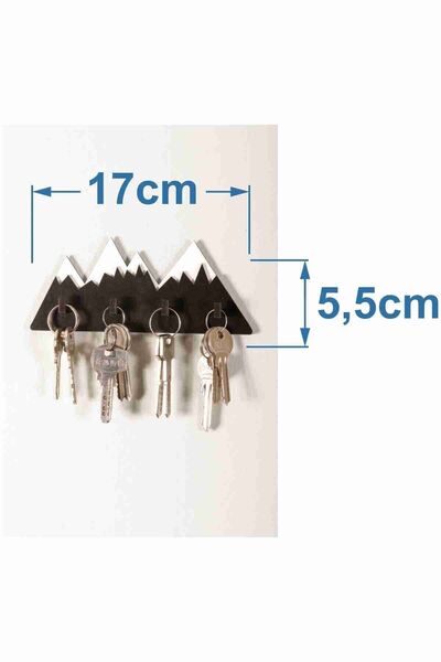 Moccoll Mountains Mdf Keychain Laser Cut 17X5,5 cm Entrance Keychain Lover's Gift Bag Ornament Gift