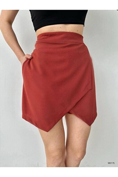 rengamoda Кольорові жіночі шорти-спідниці з крепу - імпортна тканина
