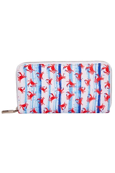 esdekor Crab Wallet Collection Women's Wallet Pu Leather 630 Denier Printed F...