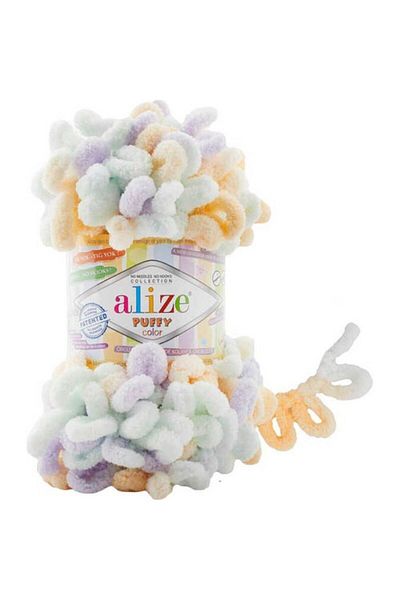 Alize Πλεκτό νήμα χειρός Puffy Color (Συσκευασία 5) - 6462