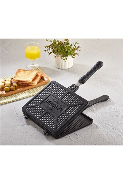 TRENDBULL محمصة خبز من الحديد الزهر مع حشية من السيليكون