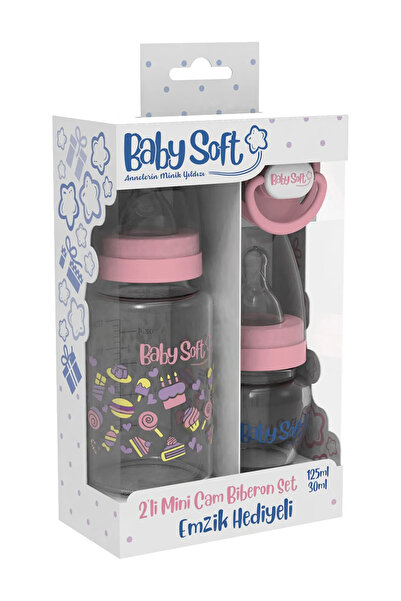 Babysoft Baby Soft 2'li Mini Cam Biberon Set Pembe