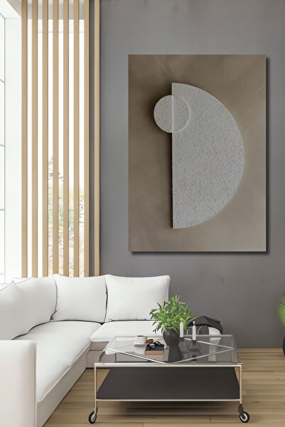 Teona Ahşap Dekoratif Dikey 3 Boyutlu Yarım Daire Geometrik Şekil Duvar Tablo...