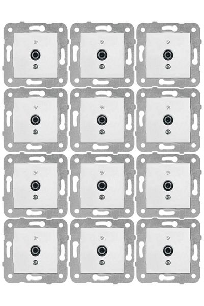 VİKO Viko Karre Satellite Socket White with F Connector (Frame Included)90967009 (12 Pieces)