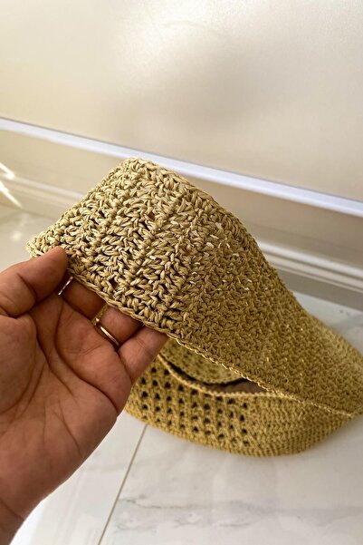 SUBU TASARIM Бежева плетена сумка - детальне плетіння, практична SBT1879