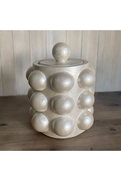 Luthien Decorative Pearlescent Box and Vase - Candlestick Light Design