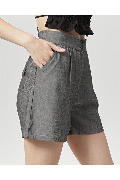 Nuseel Anthracite High Waist Atlantis Bermuda Shorts