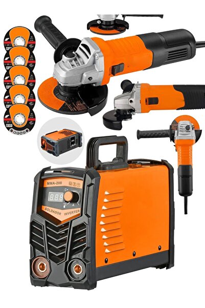 MOONSHOP Pro Alman 200 Amper Profesyonel Dijital Göstergeli Invertör Kaynak M...