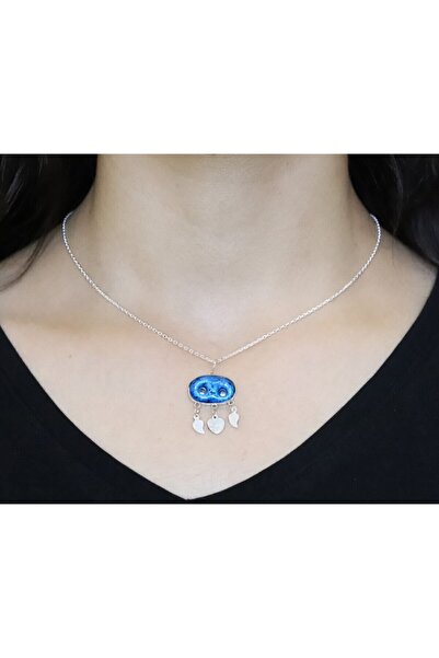 Sultan Telkari Kadın Turkuaz Taşlı 925 Ayar Saf Gümüş Midyat Süryani Nazar Bo...