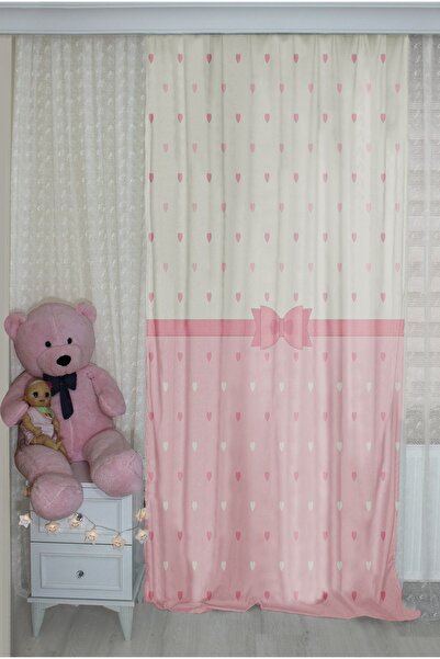 HOMESSA Fiyonklu Çift Kanatlı Çocuk Odası Fon Perde