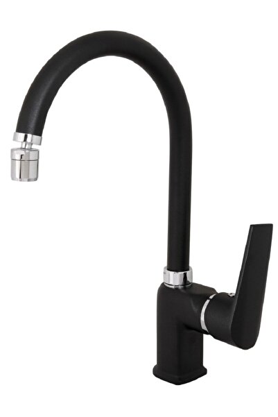 ACAR Safir Black Serisi Kuğu Lavabo Bataryası