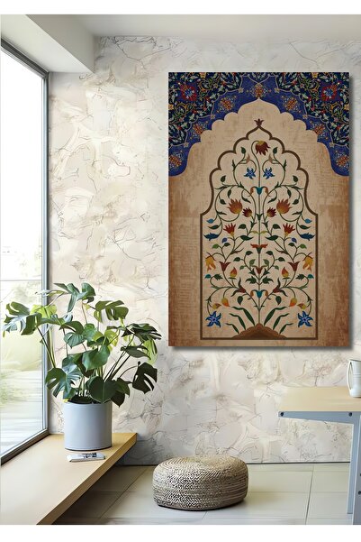 Teona Ahşap Dekoratif Dikey İslami Motif Duvar Tablo Ahşap Dikdörtgen Tablo