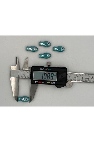 Ebruli Boncuk 19,89 mm Pește verde 5 bucăți plat din ceramică Fabricarea de bijuterii Brățară Colier Accesorii Mărgele