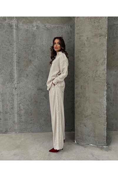 ARL MODA طقم قميص بنطلون كتان