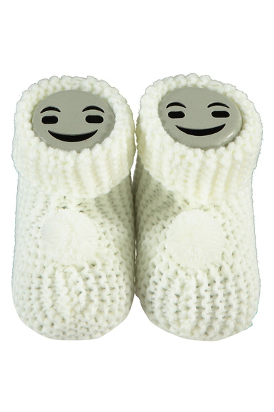 Civil Bebek Triko Patik 0-6 Ay Ekru