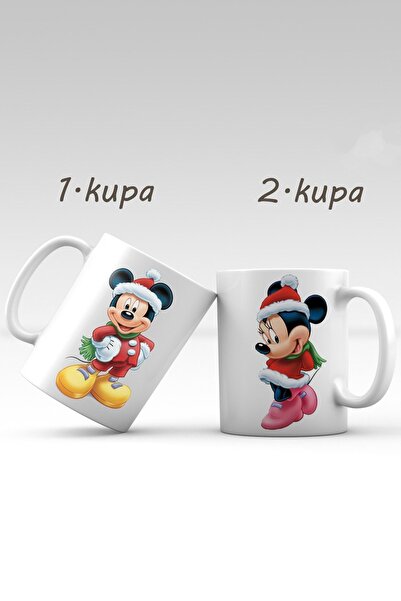 Hediyexpres En Güzel 2 Adet Yılbaşı Hediyesi Noel Minni-mickey Mause Baskılı ...