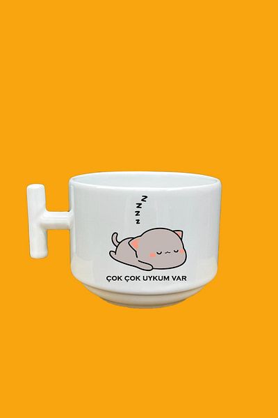 UUR STORE I'm Very Very Sleepy Printed Mood T Mug