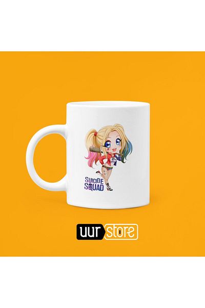 UUR STORE كوب بورسلين بطبعة فرقة الانتحار 330 مل