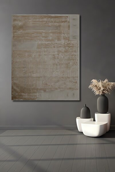 Teona Ahşap Dekoratif Dikey Modern Desen Duvar Tablo Ahşap Dikdörtgen Tablo