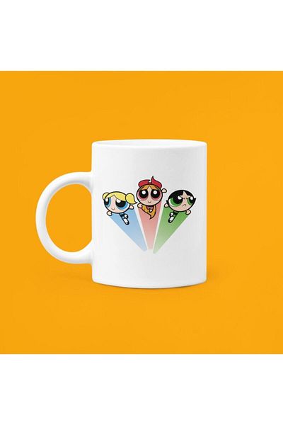 UUR STORE Power Puff Girls Printed Ceramic Mug 330ml