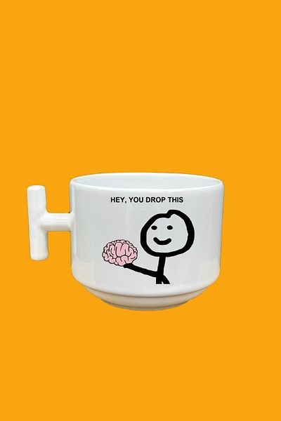 UUR STORE Hey You Drop This Printed Mood T Mug