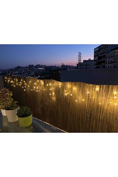 Hasır Dünyam Doğal Kamış Hasır Çit 1 X5 Metre Balkon Çiti, Hasır Bambu Çit, B...