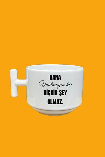 UUR STORE Don't Forget Me Nothing Happens Printed T Mug