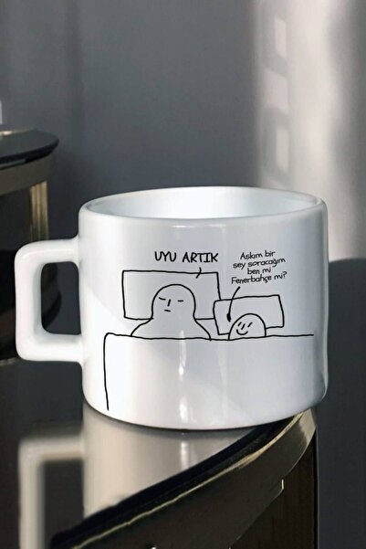 Hediyexpres Çf Aşkım Ben Mi Fenerbahçe Mi Uyu Artık Tasarım Baskılı Çay-kahve...