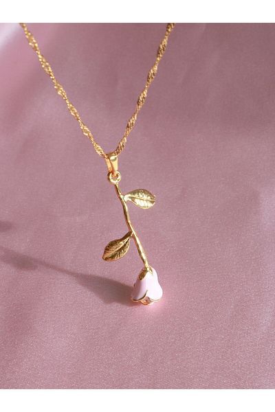 Reorah Collection Pink Rose-Pink Rose Necklace