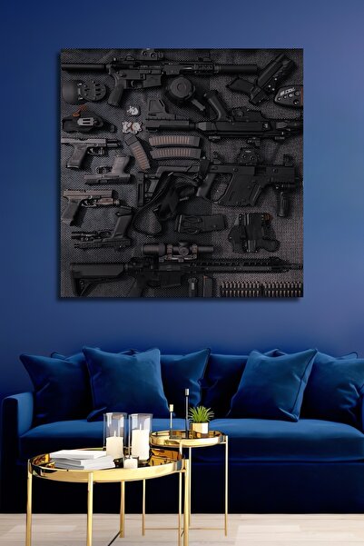 Teona Ahşap Dekoratif Dikey Silahlar Duvar Tablo Ahşap Dikdörtgen Tablo