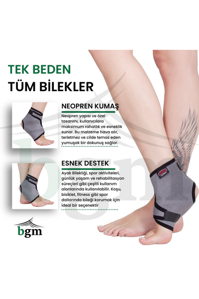 bgm Ayak Bilekliği Neopren Ayak Bilekliği Yüksek Kalite Kısa Ayak Bilekliği