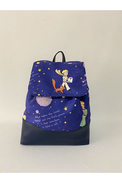 TALKING DREAMS Prince Patterned Navy Blue Small Backpack