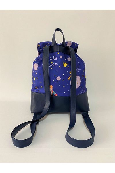 TALKING DREAMS Prince Patterned Navy Blue Small Backpack
