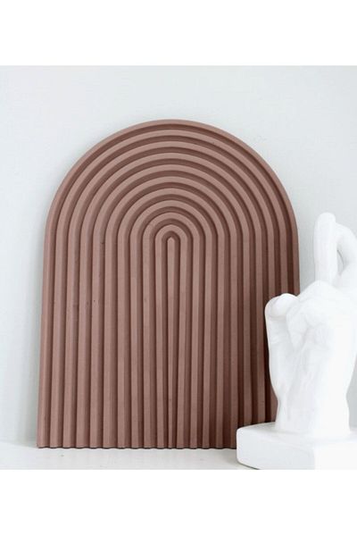 Orange Atelier Arch Large Concrete Decorative Presentation and Service Tray